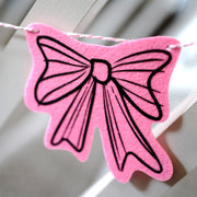 Bows Felt Garland Print Premium Bunting
