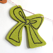 Bows Felt Garland Print Premium Bunting