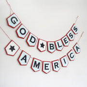 Felt USA Patriotic God Bless America Banner Bunting