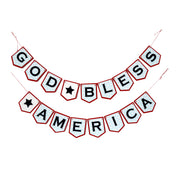 Felt USA Patriotic God Bless America Banner Bunting