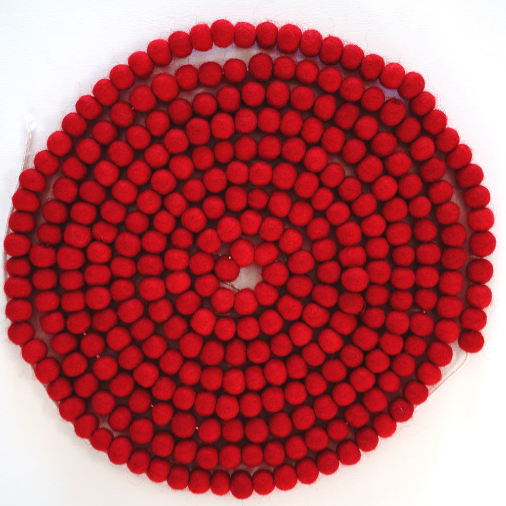 Mini Felt Ball Garland 1cm Balls approx. 300 balls 10 ft long