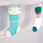 Stockings Garland Christmas 10 Stockings Eco Felt 65 inches wide