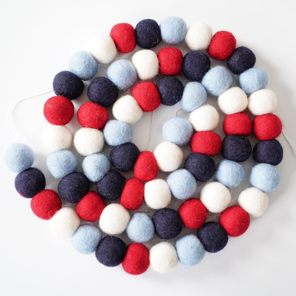 Large Ball Garland Patriotic-5ft