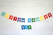 Custom Banner Kits Felt Laser Cut Banners - Rainbow