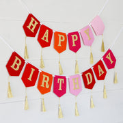 Boho Tassel Happy Birthday Banner