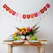 Boho Tassel Happy Birthday Banner