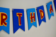 Happy Birthday Banner- Blues