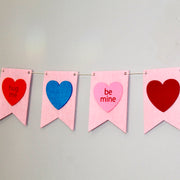 Conversation Heart Felt Pennant Banner
