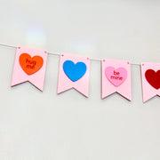 Conversation Heart Felt Pennant Banner