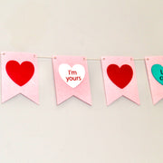 Conversation Heart Felt Pennant Banner