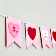 Conversation Heart Felt Pennant Banner