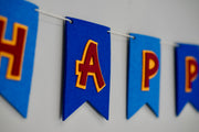 Happy Birthday Banner- Blues