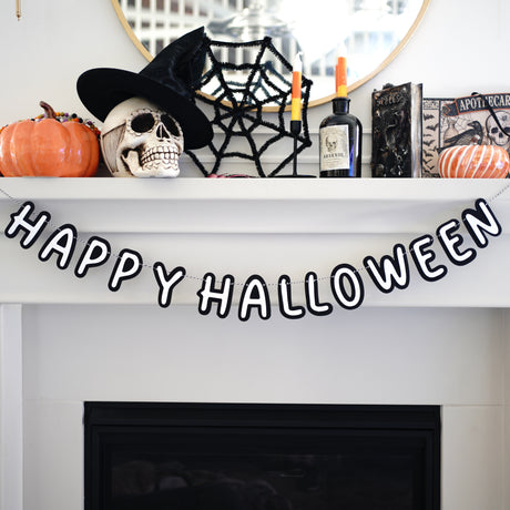 Happy Halloween Letters Banner Design Made from High Quality Eco Felt