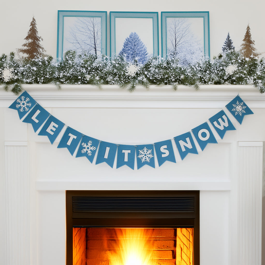 Let It Snow Felt Banner