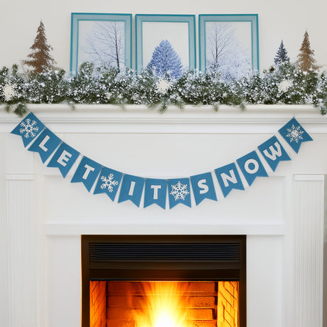 Let It Snow Felt Banner