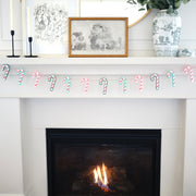 Candy Cane Christmas Garland Design Made from High Quality Eco Felt 60 inches wide