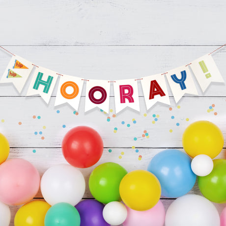 Hip Hip Hooray Banner - Birthdays, Graduations, Anniversaries, Parties