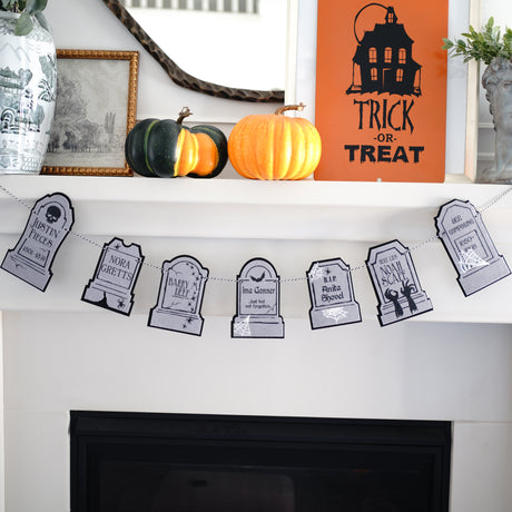 Humorous Headstone Felt Banner Garland Premium Quality Layered Bunting