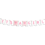 It's A Girl- Felt Laser Cut Banners - Pink