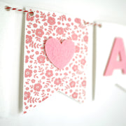 It's A Girl- Felt Laser Cut Banners - Pink