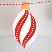 Ornament Christmas Garland Design Made from High Quality Eco Felt 60 inches wide