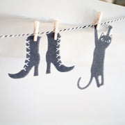 Witch's Clothes Line Felt Halloween Garland Premium Quality Layered Bunting