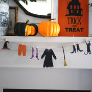 Witch's Clothes Line Felt Halloween Garland Premium Quality Layered Bunting