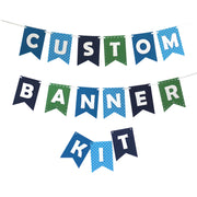 Custom Banner Kits Felt Laser Cut Banners - Blues