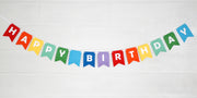 Happy Birthday Banner- Rainbow