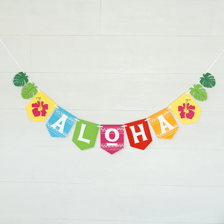 Aloha Luau Party Banner
