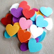 Craft Felt Heart 50 Individual Multi-color Felt Hearts Pack