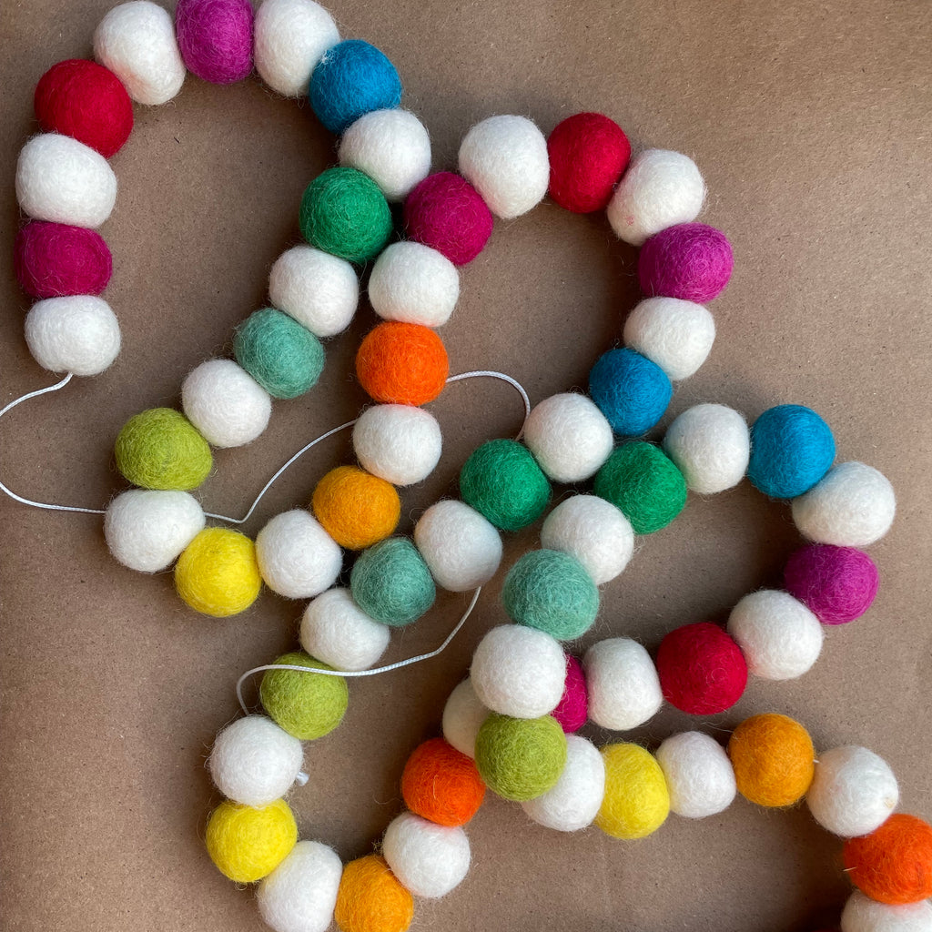 Large Ball Rainbow with White - 5 foot