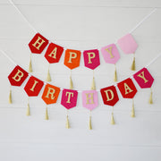 Boho Tassel Happy Birthday Banner